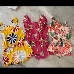 Lot of girls 3T rompers